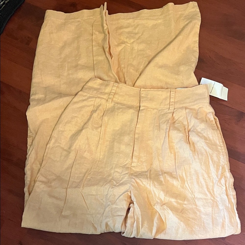 Abercrombie wide leg linen pants NWT - Picture 2 of 8